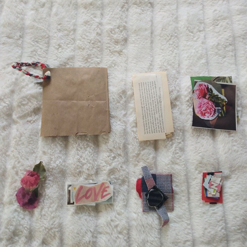 Upcycled DIY mini zine/junk journal kit